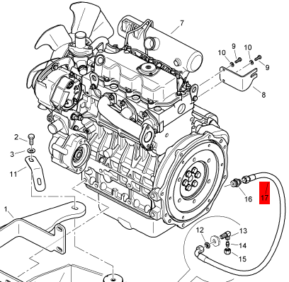 BOMAG diesel engine assembly part number 05701647