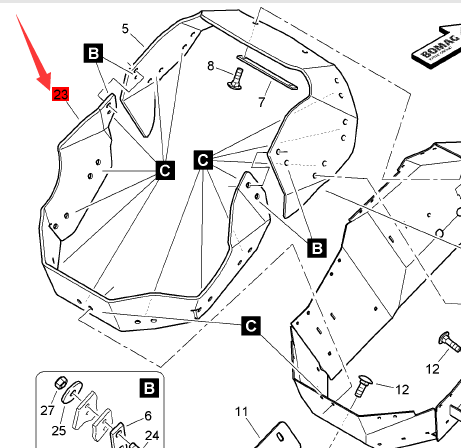 BOMAG rubber stopper plate part number 88316624