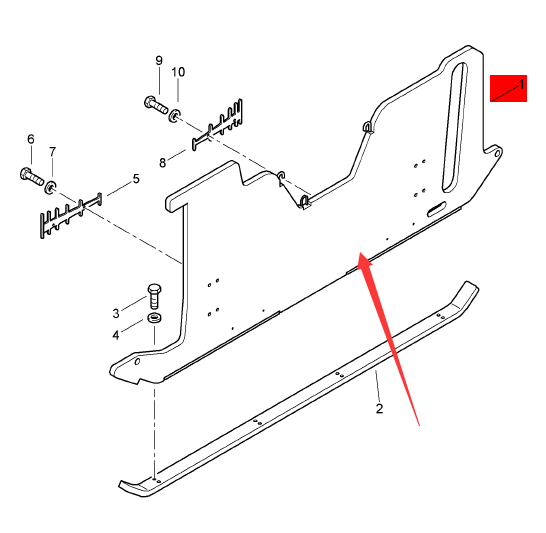 BOMAG Edge Plate Assembly Part Number 83640180