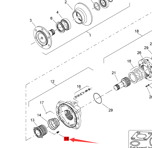 BOMAG Fluid Spring Repair Kit Part Number 05971022