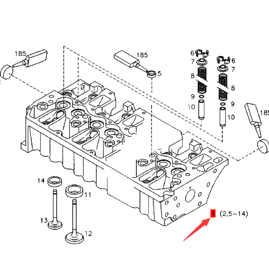 BOMAG cylinder head assembly part number 05713663