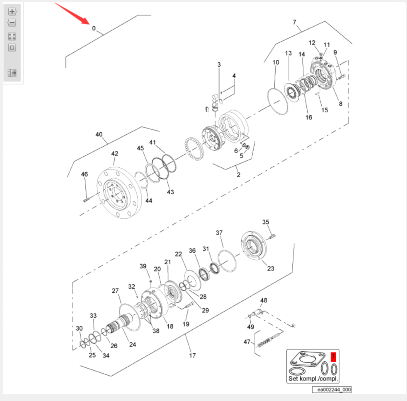 BOMAG walking motor repair kit (full) part number 05818567