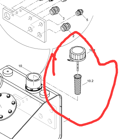BOMAG hydraulic oil tank cover part number 05824046