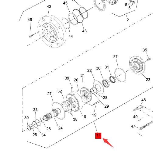 BOMAG walking motor brake part part number 05918604