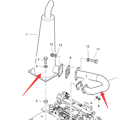 BOMAG muffler assembly part number 05727596