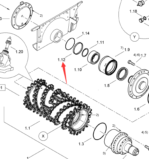 BOMAG bearing spacer part number 83640462