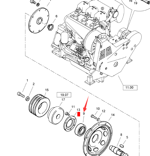 BOMAG ball bearing (deep groove) part number 05115311