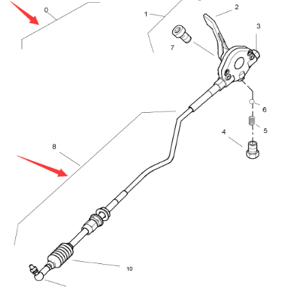 BOMAG throttle cable part number 05561275