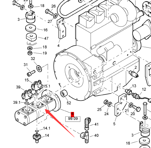 BOMAG triple gear pump part number 05813140