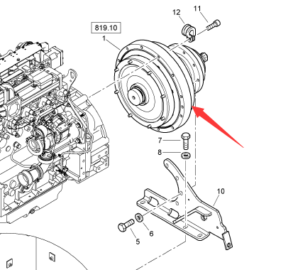 BOMAG milling drum clutch part number 05650131