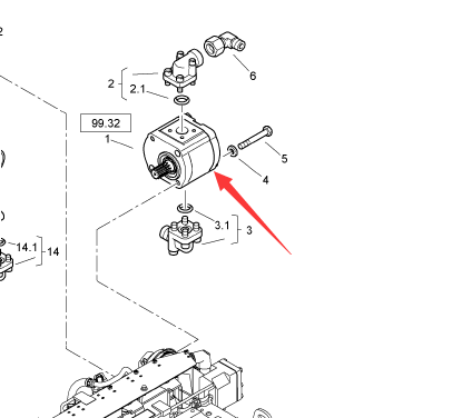 BOMAG single gear pump part number 05711097