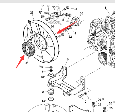 BOMAG engine fan blade part number 05576358