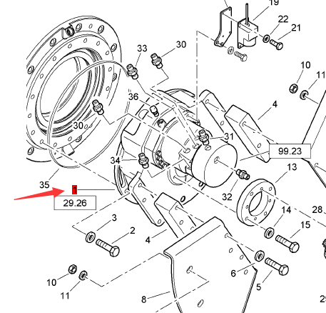 BOMAG wheel reducer part number 05904950