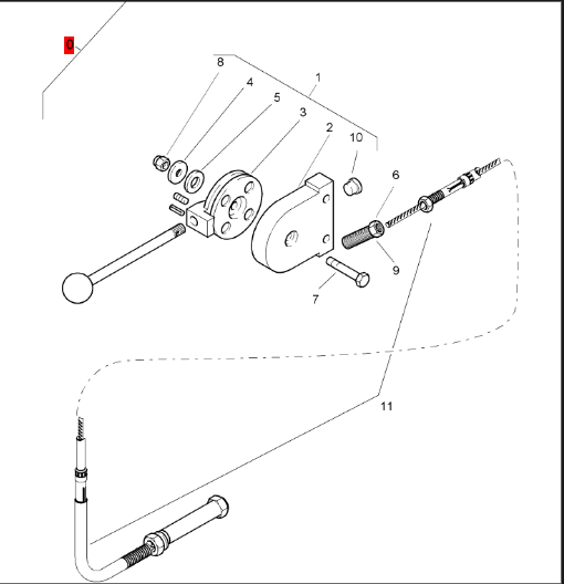 BOMAG throttle cable assembly part number 05561558