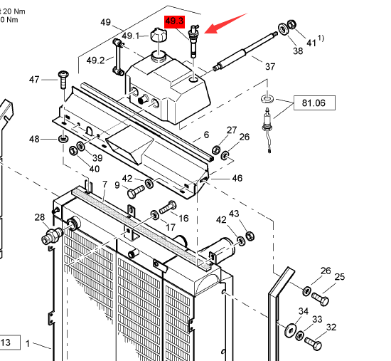 BOMAG corner joint part number 06550124