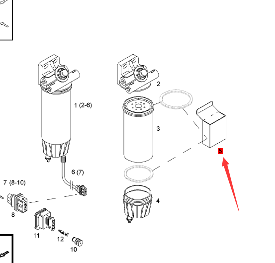 BOMAG oil-water separator repair kit part number 05718032