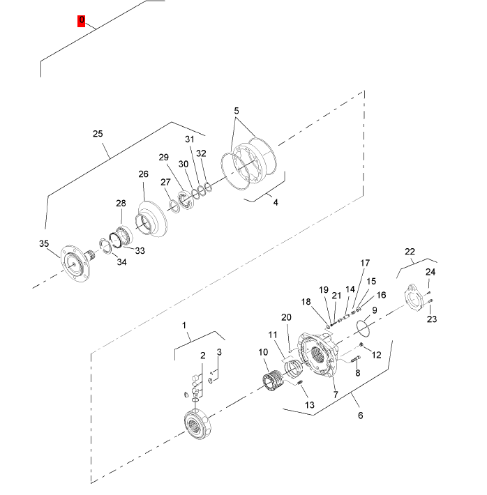 BOMAG steering cylinder part number 05850347