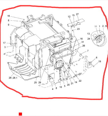 BOMAG milling cavity part number: D2369090
