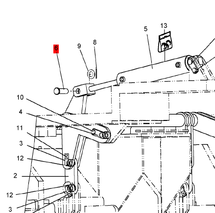 BOMAG Wheel Axle/Pin Part Number D2324126