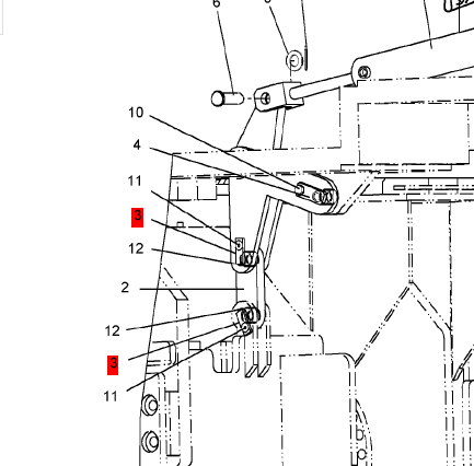 BOMAG Wheel Axle/Pin Part Number D2324123
