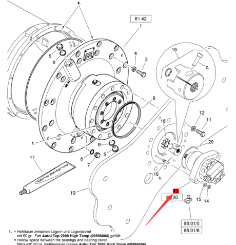 BOMAG vibration motor part number 05802669