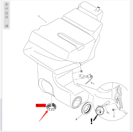 BOMAG sprinkler tank lower cover part number 05576363