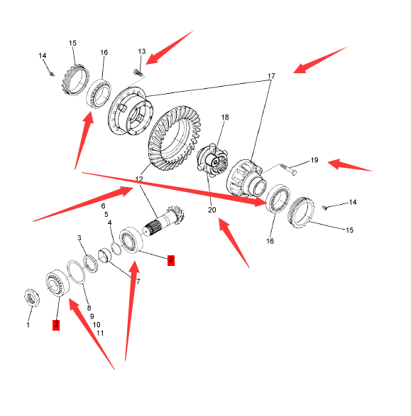 BOMAG rear axle angular bearing part number 05236310