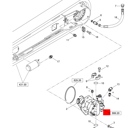 BOMAG walking motor part number 05802631