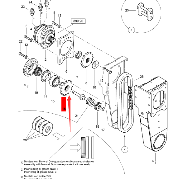 BOMAG Stir Down Chain Wheel Part Number 83720137