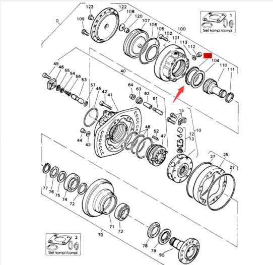 BOMAG walking motor brake pad part number 05815389