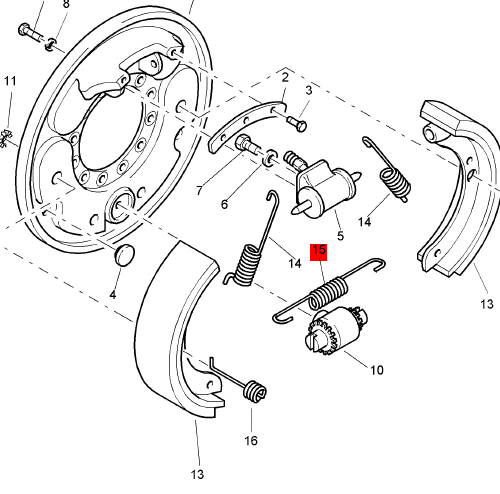 BOMAG stretch spring part number 05574223