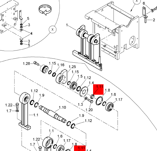 BOMAG bearing spacer part number D2170098
