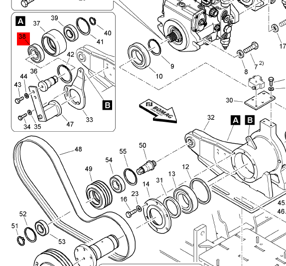 BOMAG ball bearing (deep groove) part number 05115308