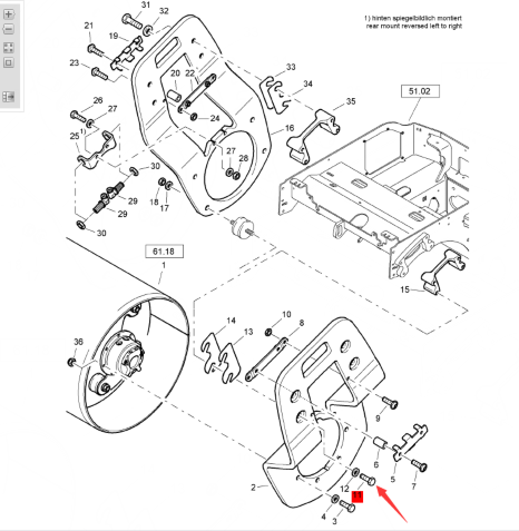 BOMAG fastening bolt part number 07131667