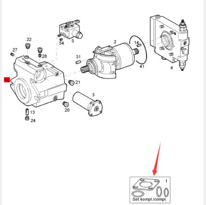 BOMAG walking pump repair kit part number 05804519