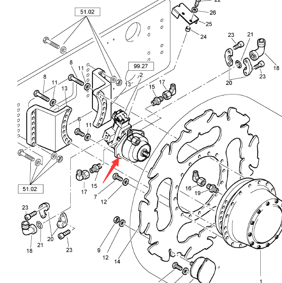 BOMAG walking motor part number 05817048