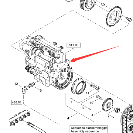 BOMAG diesel engine assembly part number 05702634