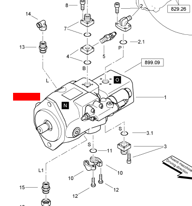 BOMAG hydraulic pump part number 05802701