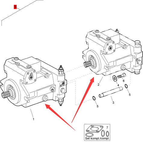 BOMAG dual plunger pump part number 05802633