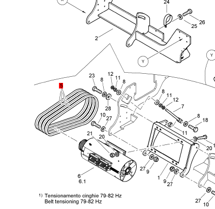 BOMAG heating motor belt part number 06312329