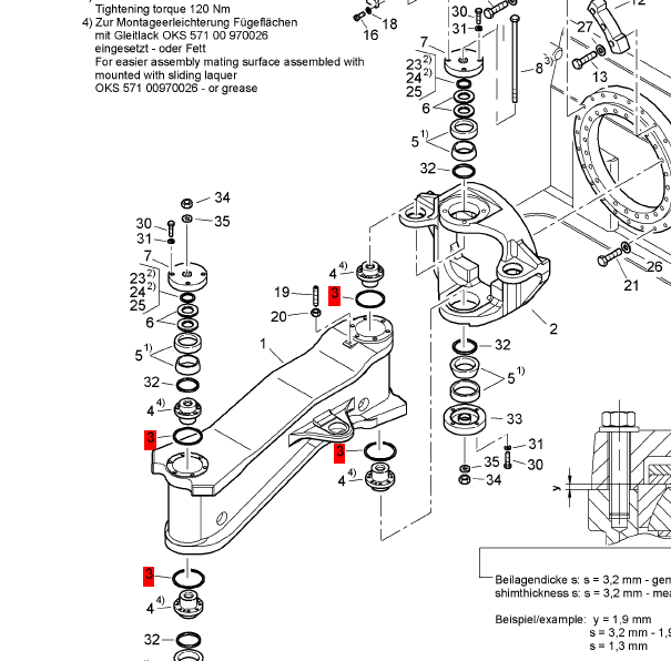 BOMAG shock absorber block bolt part number 07141233