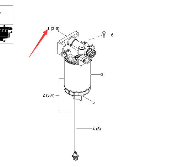 BOMAG oil-water separator assembly part number 05729652