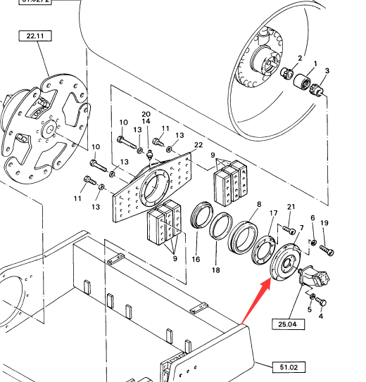 BOMAG flange part number 50011701