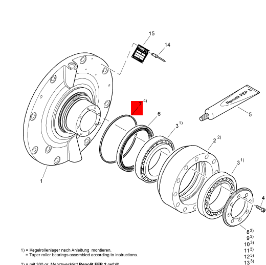 BOMAG vibration flange sealing ring part number 92020932
