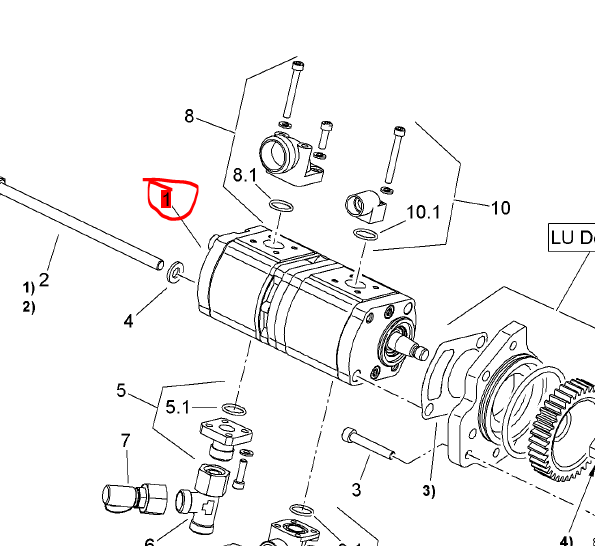 BOMAG Gear pump part number: 05813304