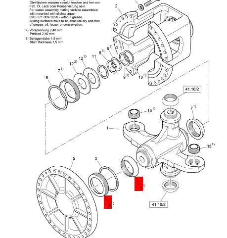 BOMAG intermediate hinge bearing part number 05050798