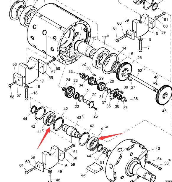 BOMAG steel wheel bearing part number 05224343