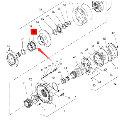 BOMAG dustproof bearing part number 05815160