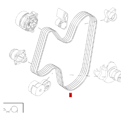 BOMAG engine belt part number 05715360