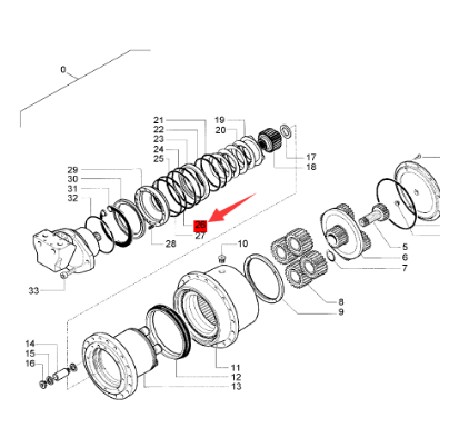BOMAG reducer sealing O-ring part number 05902298